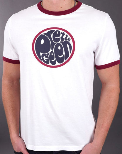 Pretty Green Tilby Print Logo T-shirt White