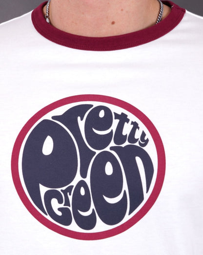Pretty Green Tilby Print Logo T-shirt White