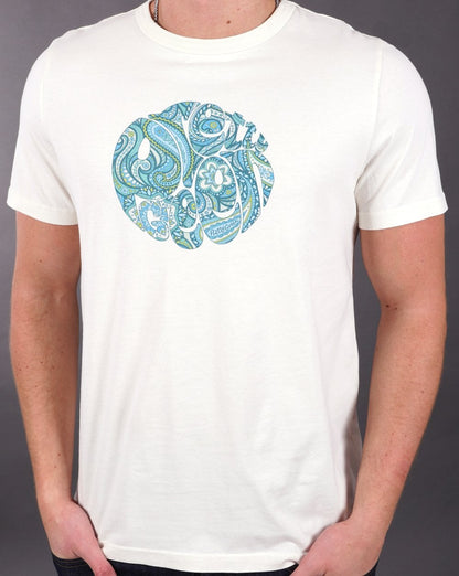 Pretty Green Paisley Logo T-shirt Stone