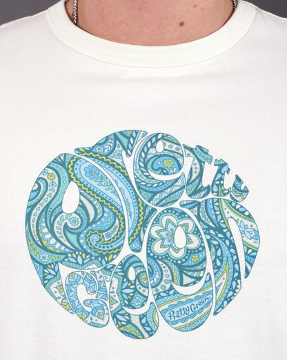 Pretty Green Paisley Logo T-shirt Stone