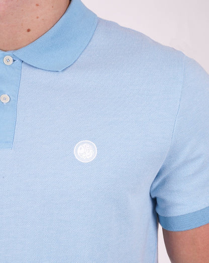 Pretty Green Herringbone Polo Blue