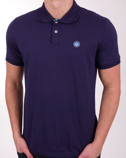 Pretty Green Itchycoo Paisley Placket Polo Navy