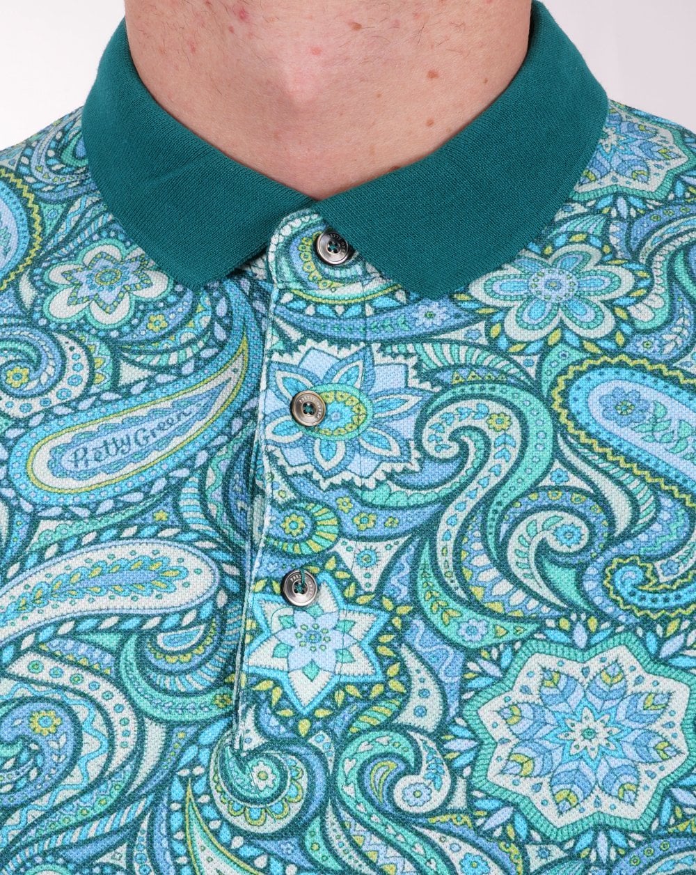 Pretty Green Itchycoo Paisley Polo Green