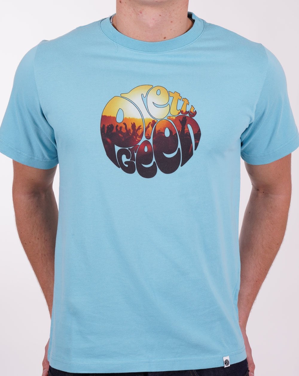 Pretty Green Festival Crowd T-shirt Light Blue