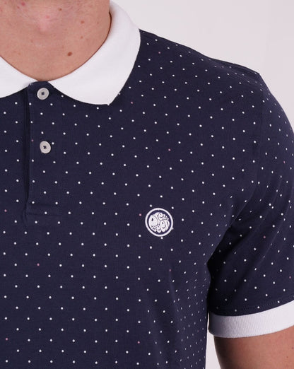 Pretty Green Ribera Polka Dot Polo Navy