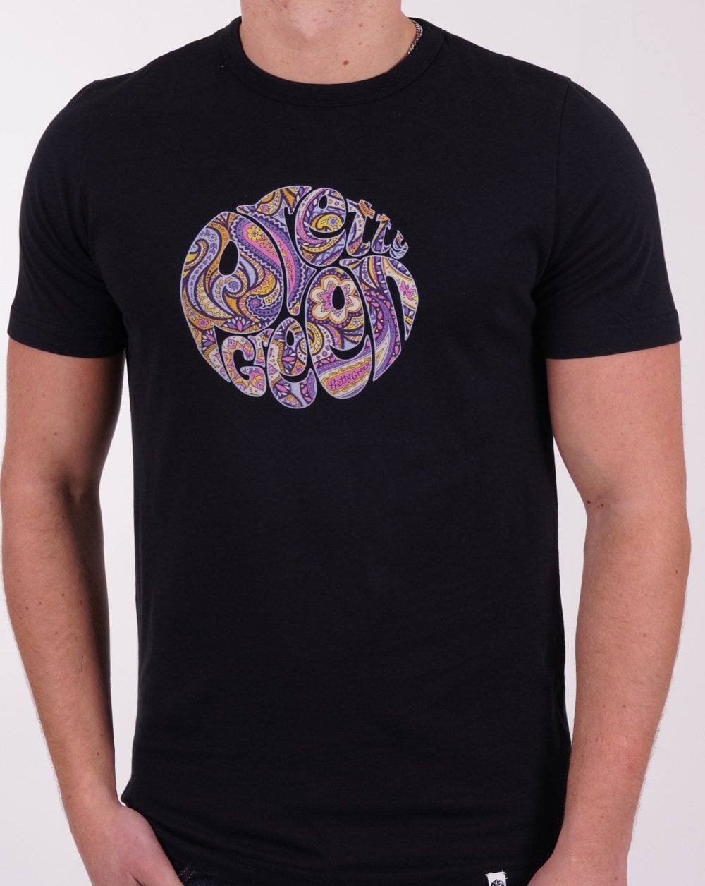 Pretty Green Festival Paisley T-shirt Black