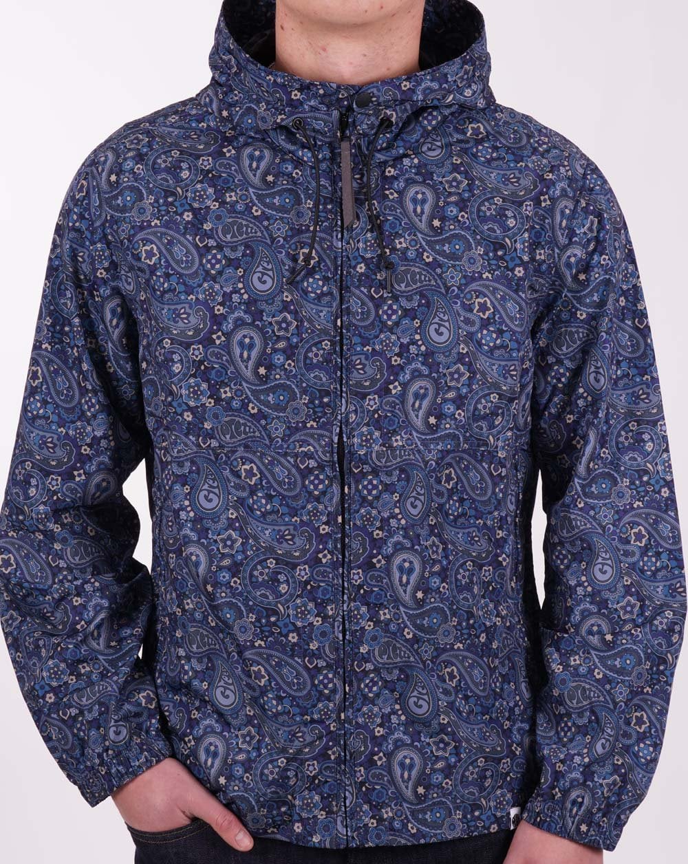 Pretty Green Festival Paisley Print Jacket Navy