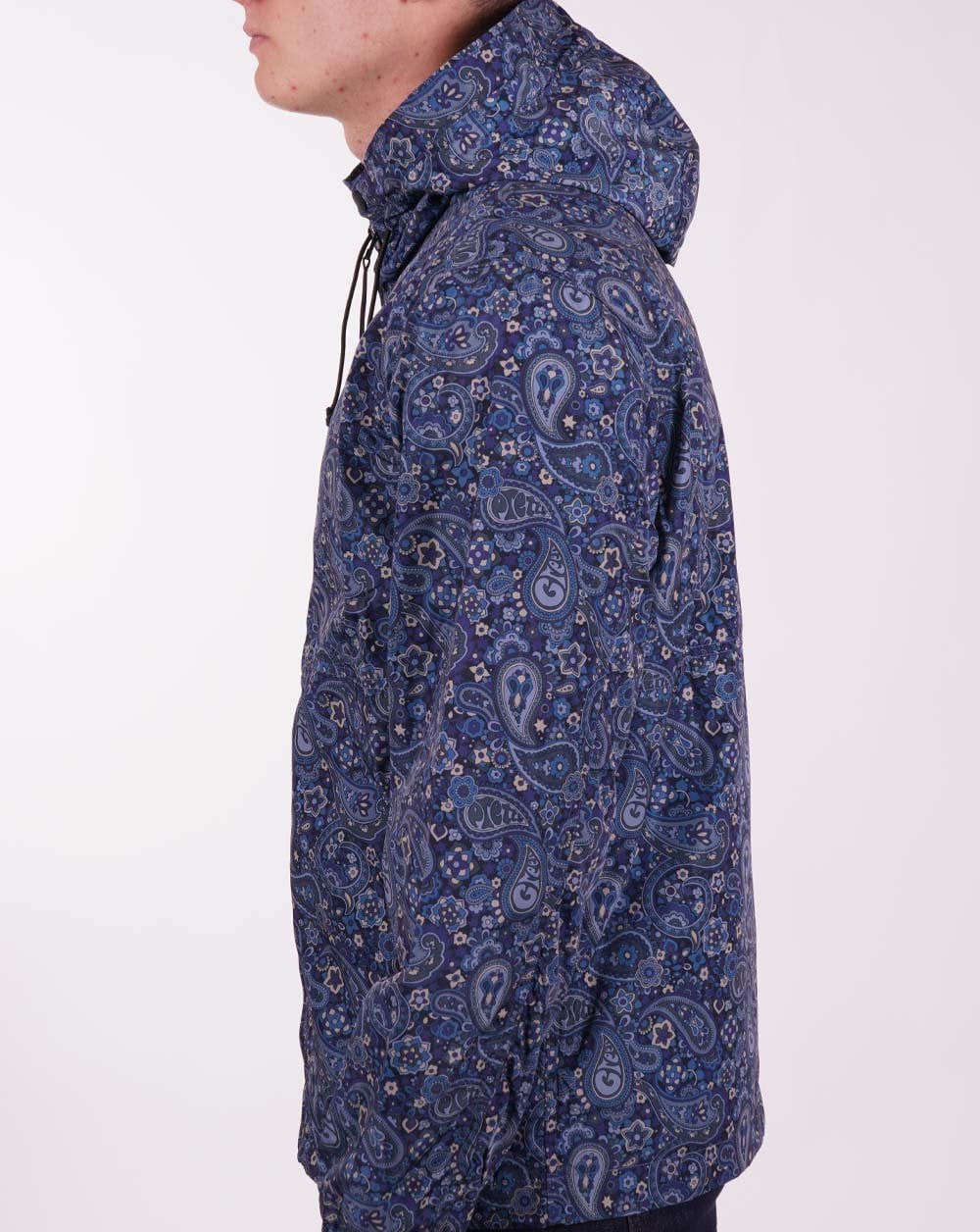 Pretty Green Festival Paisley Print Jacket Navy