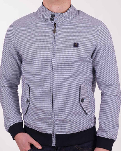 Gabicci Vintage Hadrian Dogtooth Harrington Marina Blue