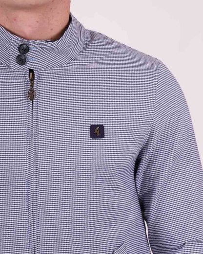 Gabicci Vintage Hadrian Dogtooth Harrington Marina Blue