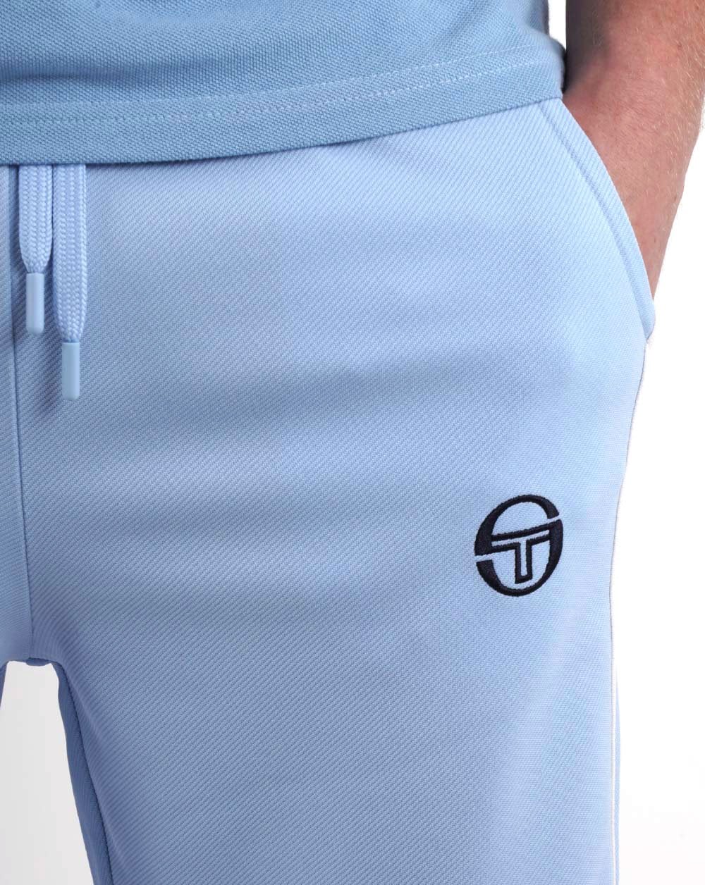 Sergio Tacchini 2 Stripe Track Pants Sky Blue/Gardenia