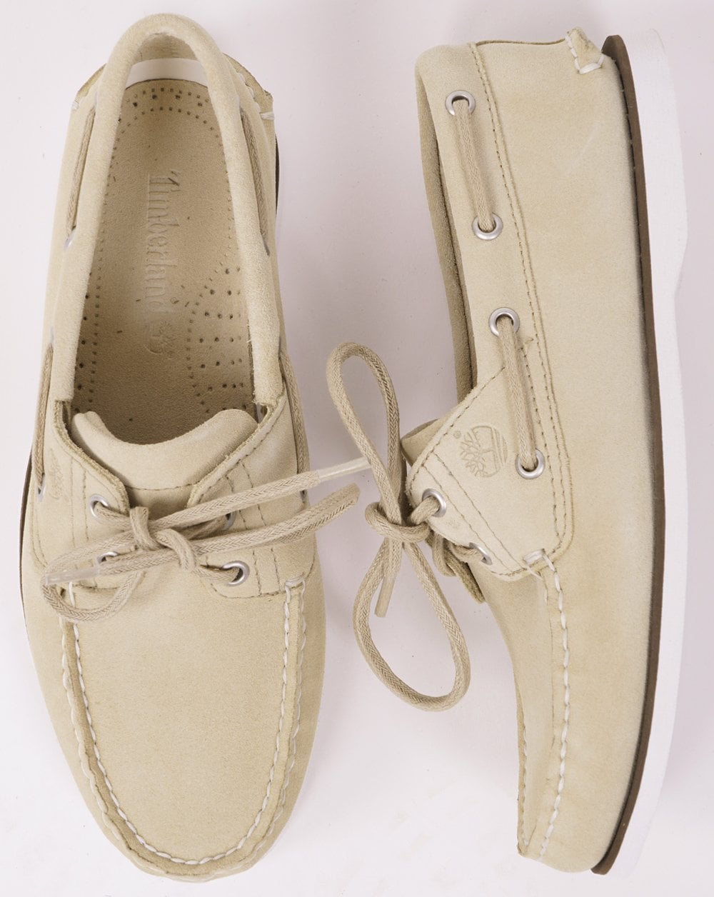 Timberland Classic 2 Eye Boat Shoe Light Beige Suede