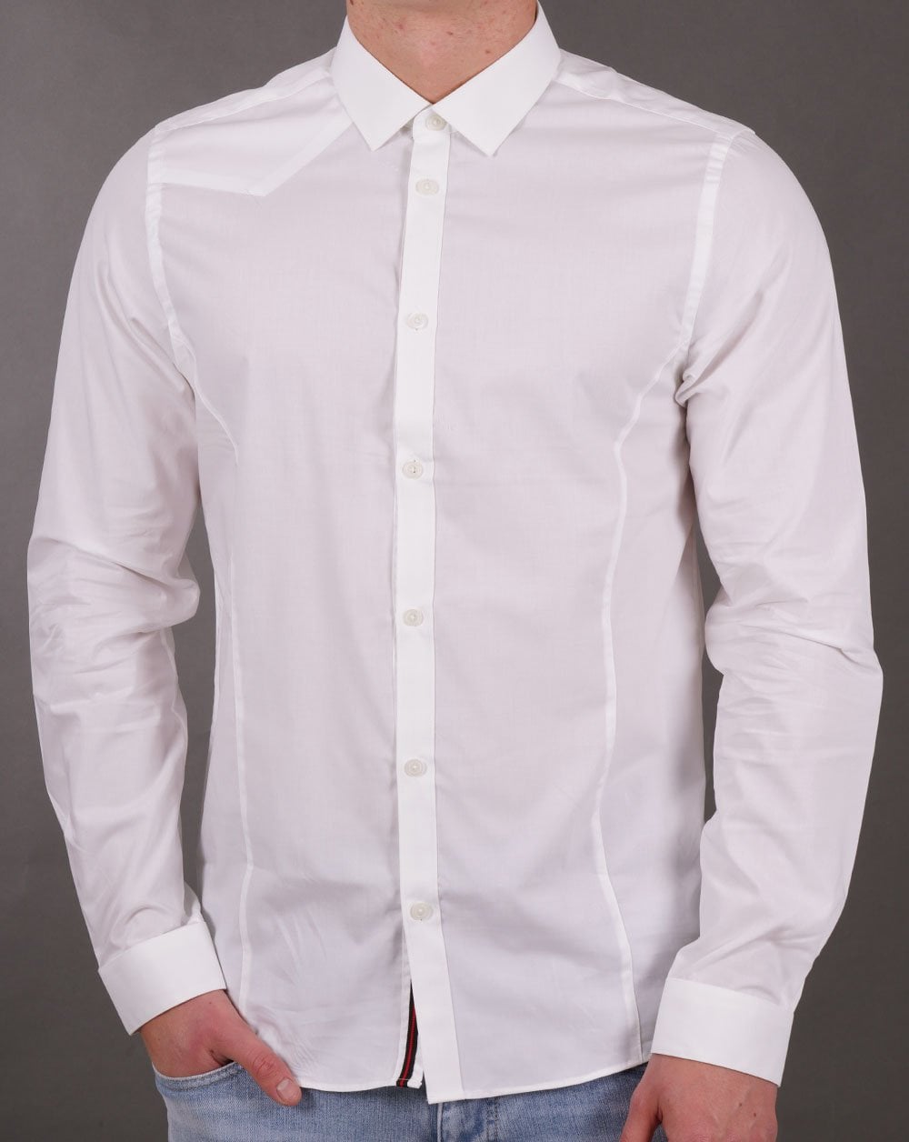 Luke The Butchers Pencil Shirt White