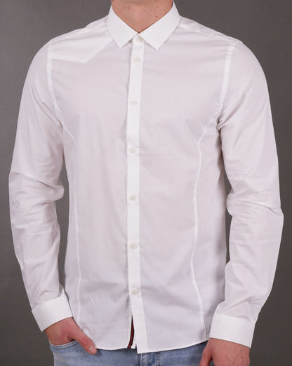 Luke The Butchers Pencil Shirt White