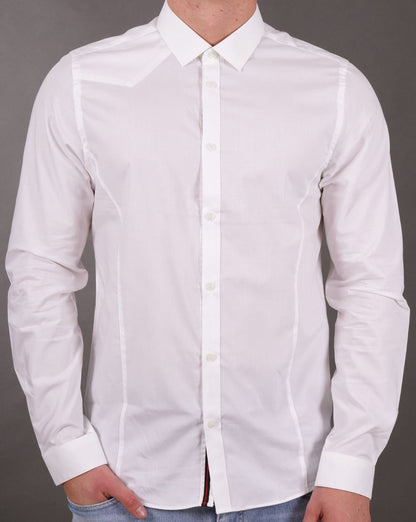 Luke The Butchers Pencil Shirt White