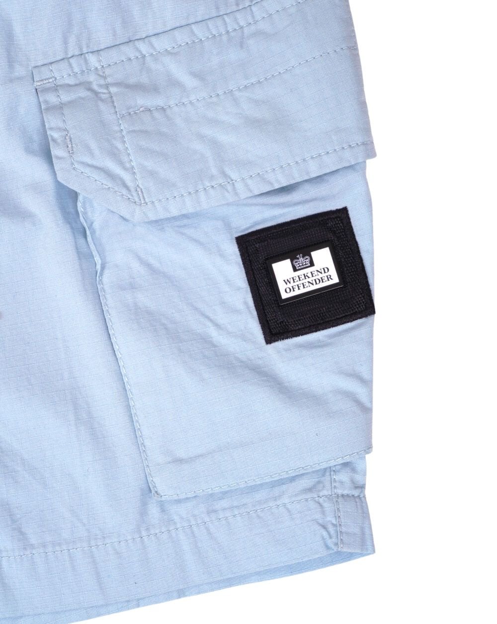 Weekend Offender Ripstop Cargo Shorts Sky Blue