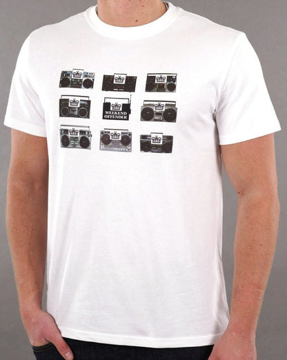 Weekend Offender Boombox T-shirt White