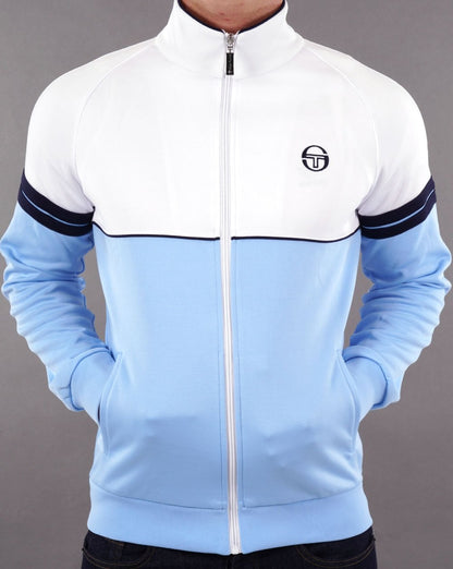 Sergio Tacchini Orion Track Top White/Sky Blue