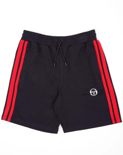 Sergio Tacchini Striped Casual Shorts Black/Dark Red