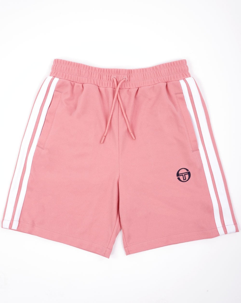 Sergio Tacchini Striped Casual Shorts Deep Pink/White