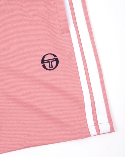 Sergio Tacchini Striped Casual Shorts Deep Pink/White