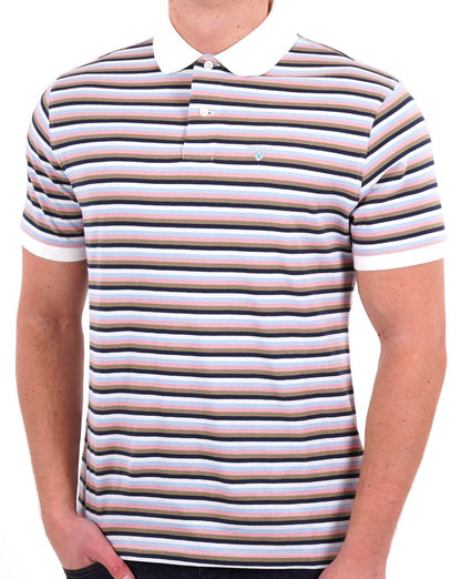 Barbour Sandown Stripe Polo White