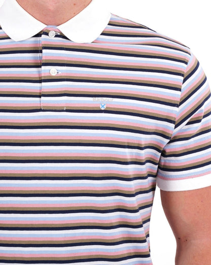 Barbour Sandown Stripe Polo White