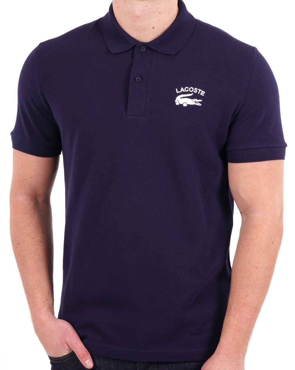 Lacoste Embroidered Logo Polo Shirt Navy
