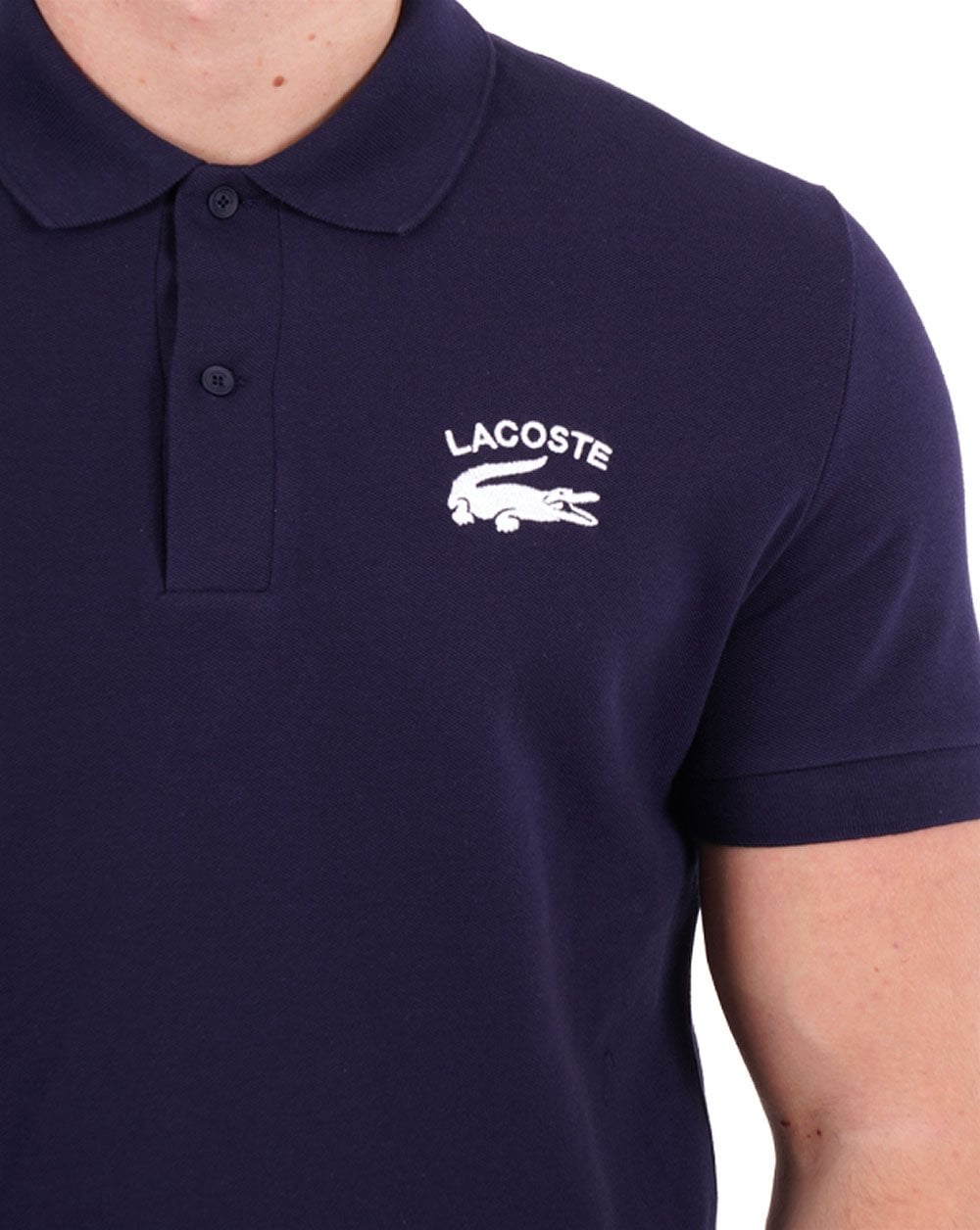 Lacoste Embroidered Logo Polo Shirt Navy