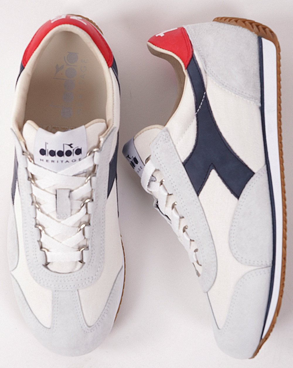 Diadora Equipe Canvas Trainers White/Blue Denim