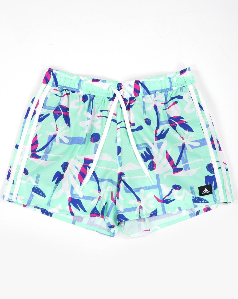 Adidas Seasonal Floral Swim Shorts Mint Green