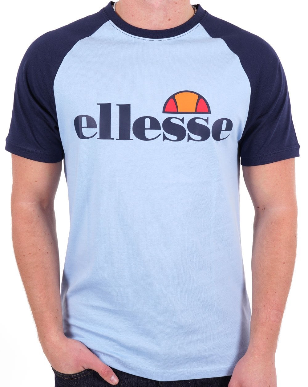 Ellesse Corp T Shirt Sky Blue/Navy
