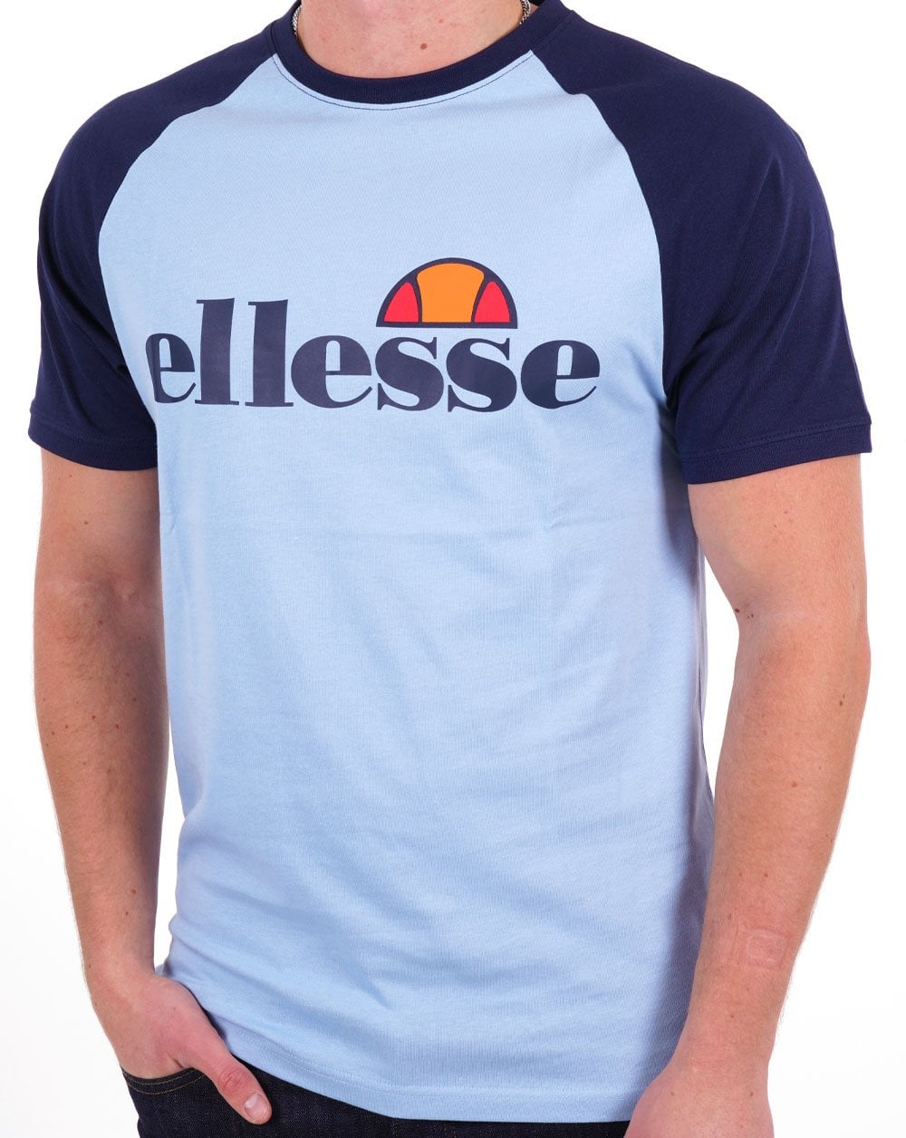 Ellesse Corp T Shirt Sky Blue/Navy