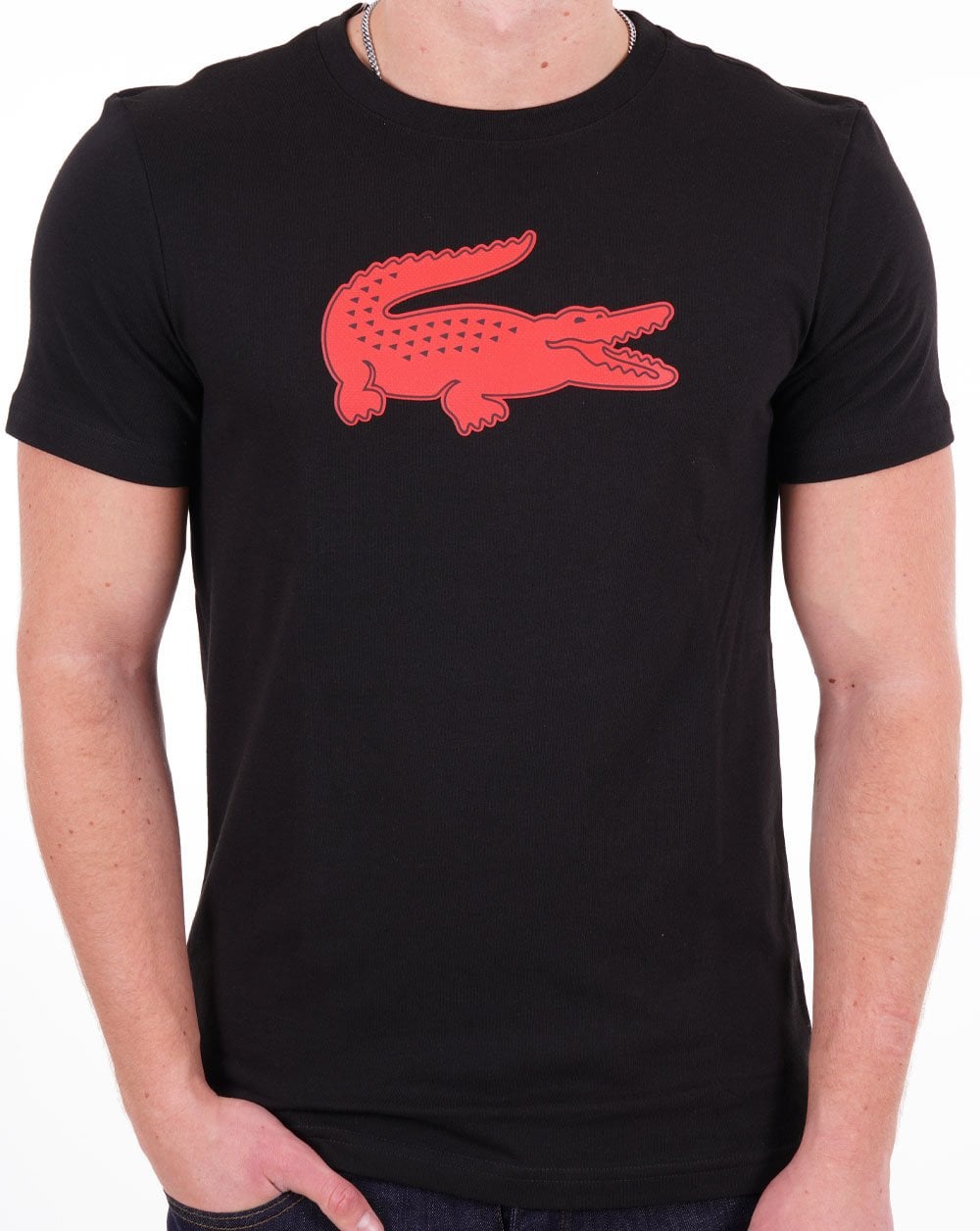 Lacoste Sport Logo T-shirt Black/Red