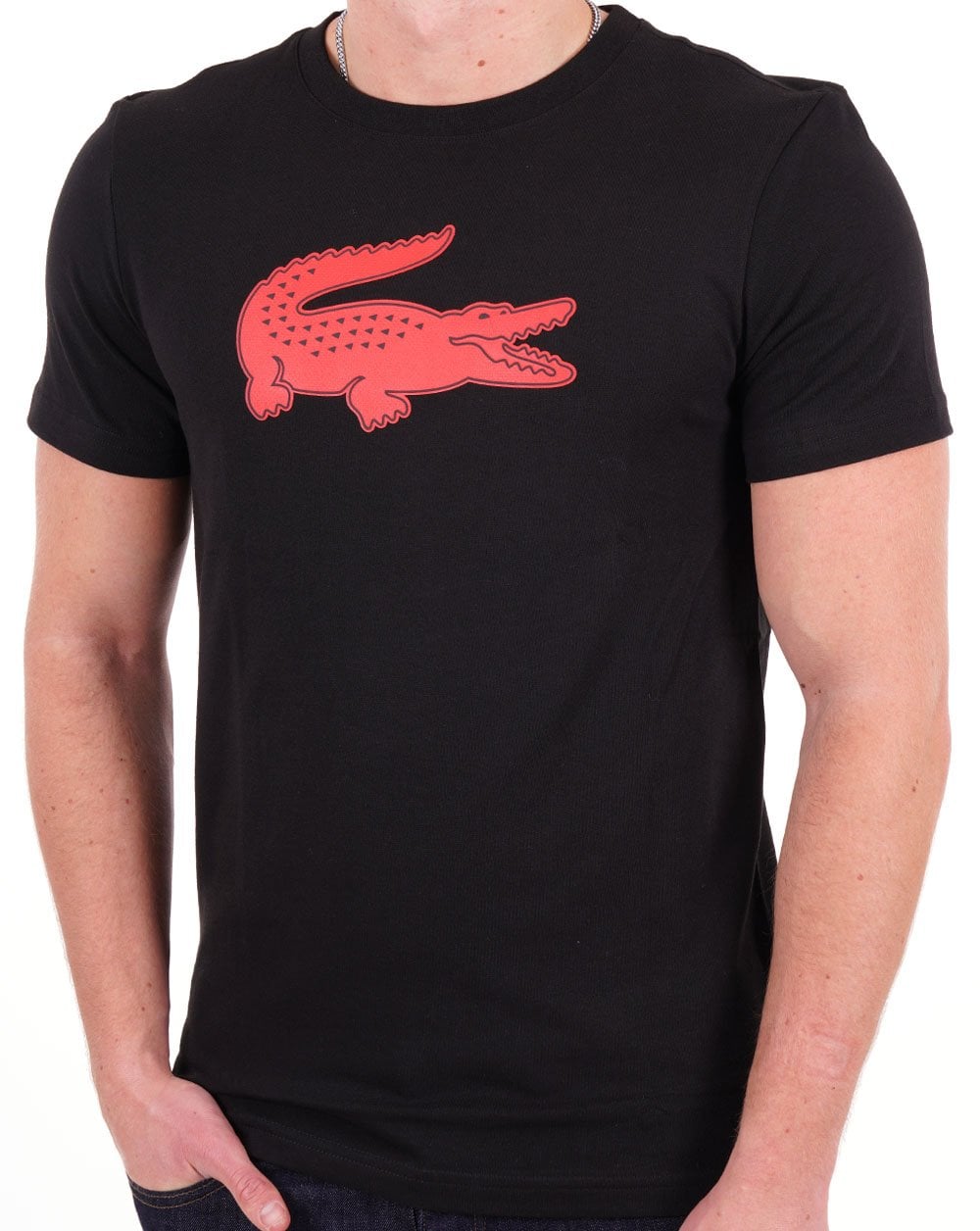 Lacoste Sport Logo T-shirt Black/Red