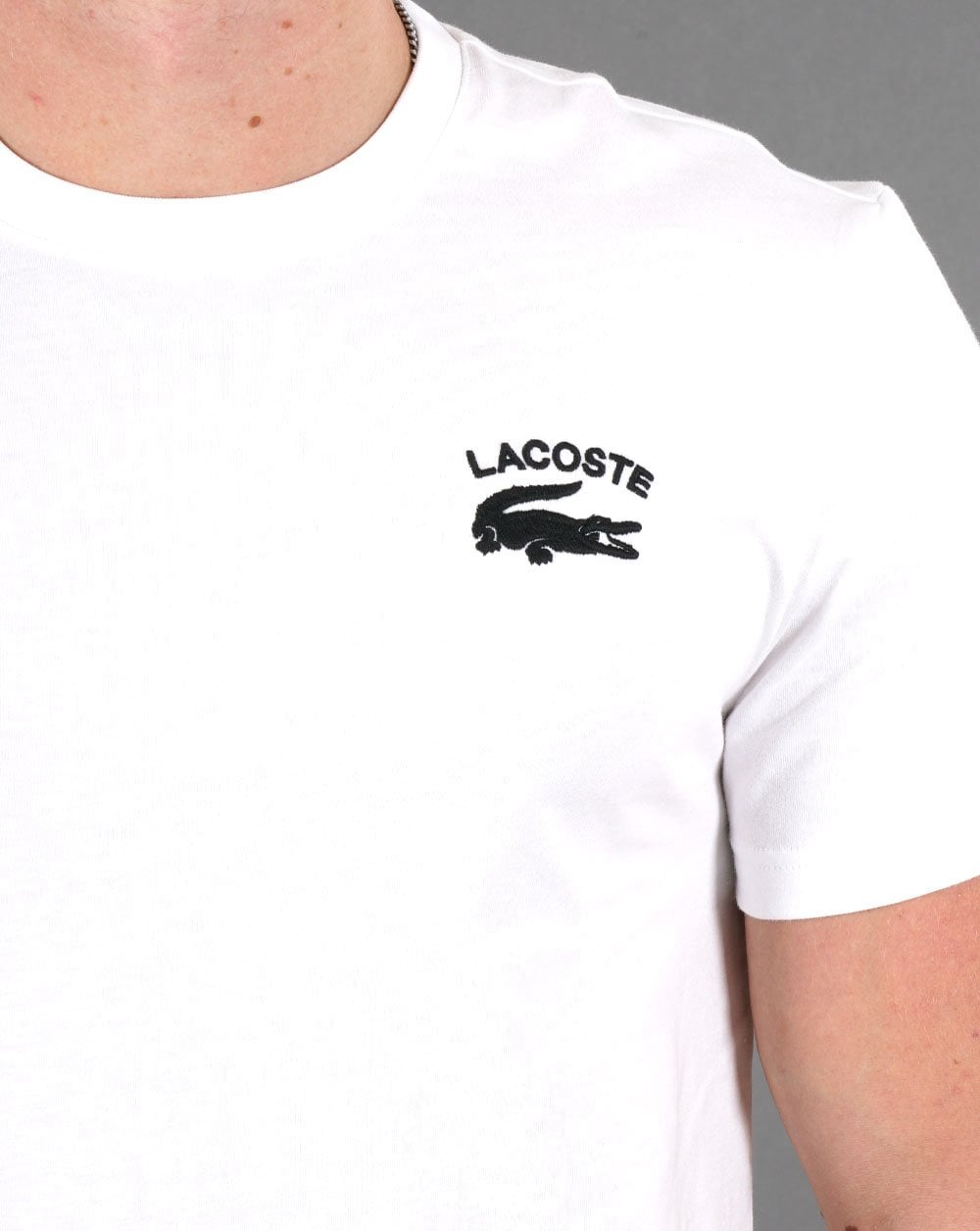 Lacoste Embroidered Logo T Shirt White