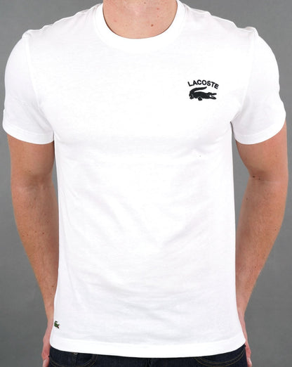 Lacoste Embroidered Logo T Shirt White
