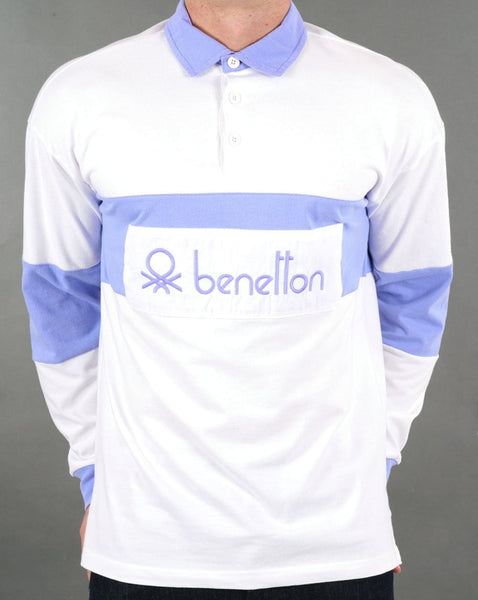 Benetton Rugby Shirt White/Lavender