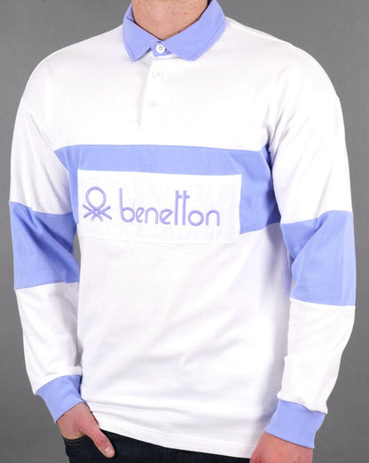 Benetton Rugby Shirt White/Lavender