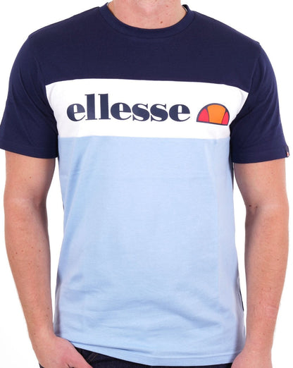 Ellesse Morbila T Shirt Navy/White/Sky