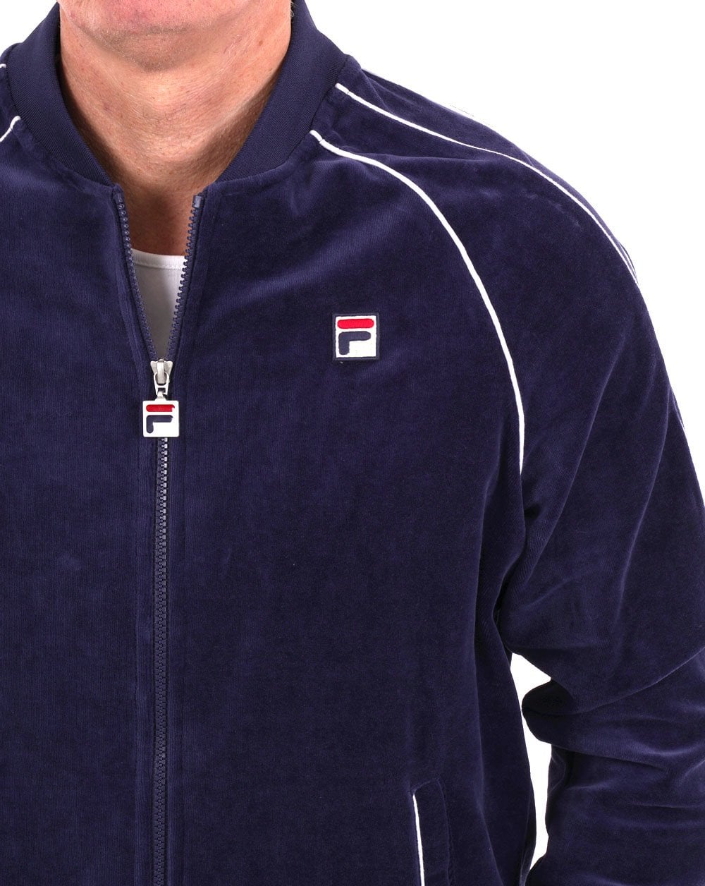 Fila Vintage Velour Track Top Navy