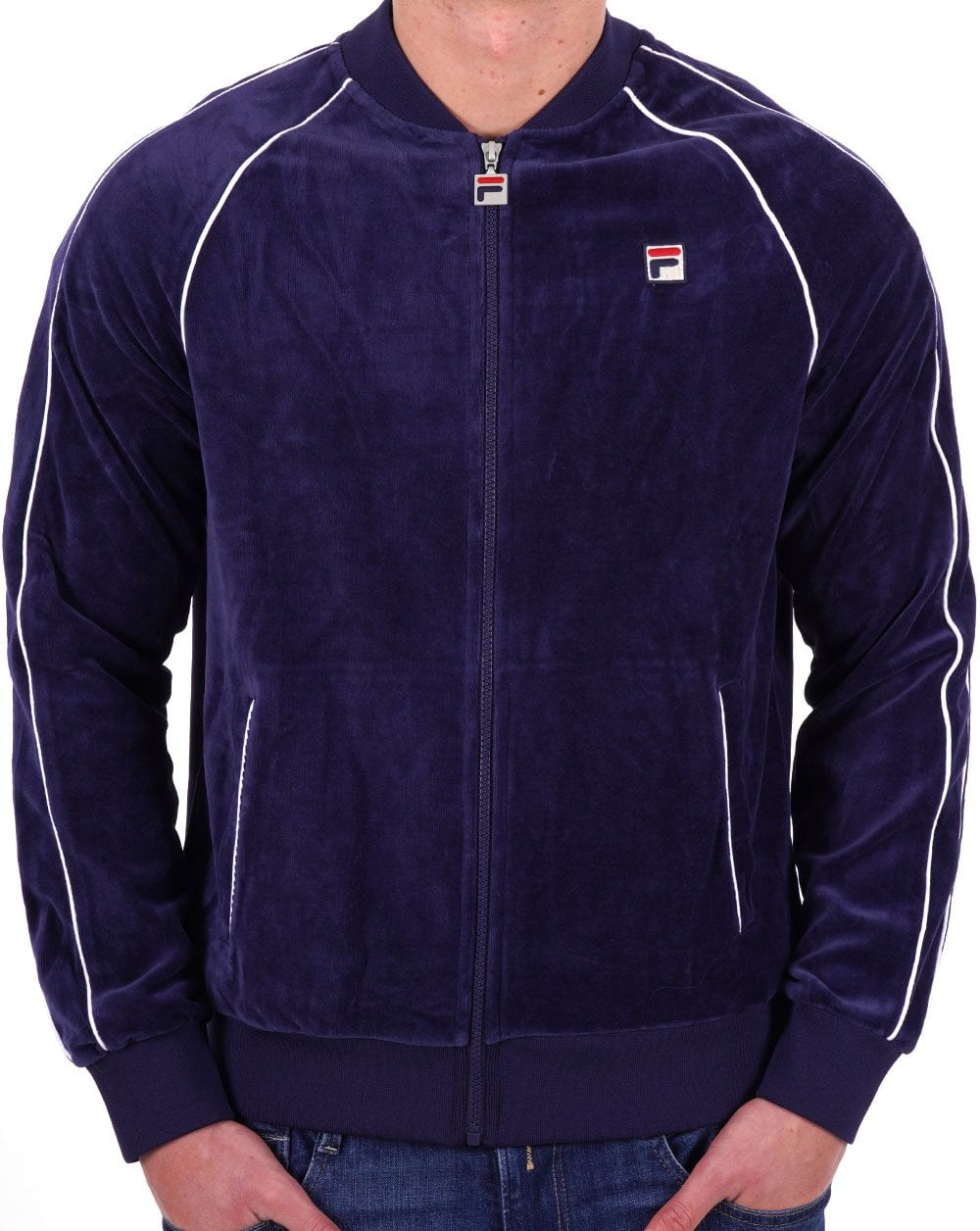 Fila Vintage Velour Track Top Navy