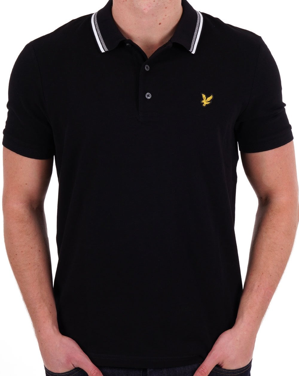 Lyle & Scott Dash Tipped Polo Shirt Black