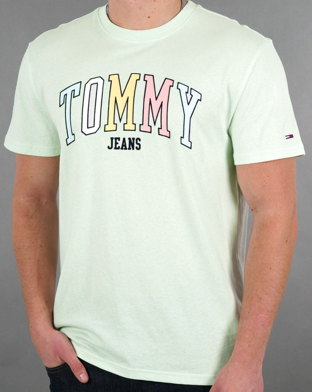 Tommy Jeans College Logo T-shirt Mint Green