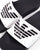 Emporio Armani Eagle Logo Sliders White/Black