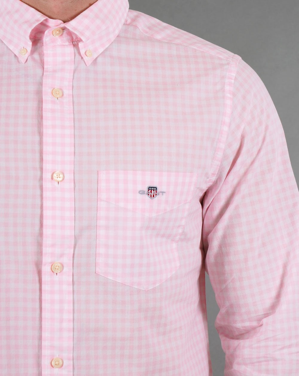 Gant Poplin Gingham Shirt Pink