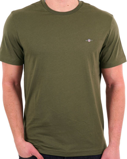 Gant Shield Crew T-shirt Olive
