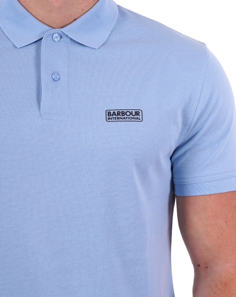 Barbour International Essential Polo Sky Blue