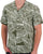 Benetton Leaf Print SS Shirt Olive/White