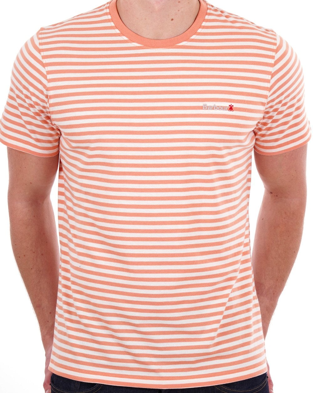 Barbour Bilting Stripe T-shirt Orange